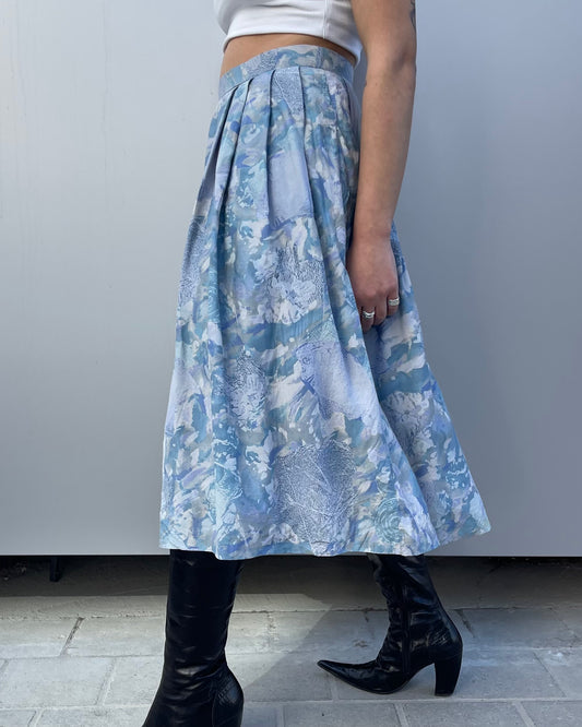 Pleated midi skirt