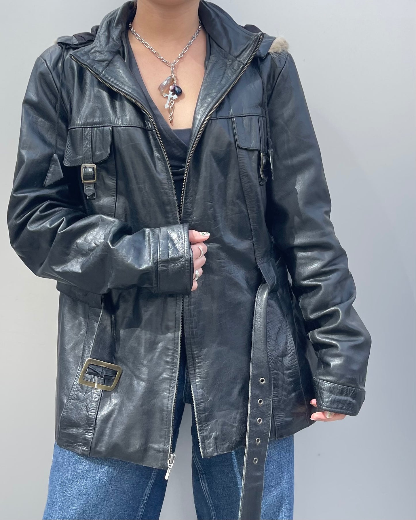 Real leather jacket