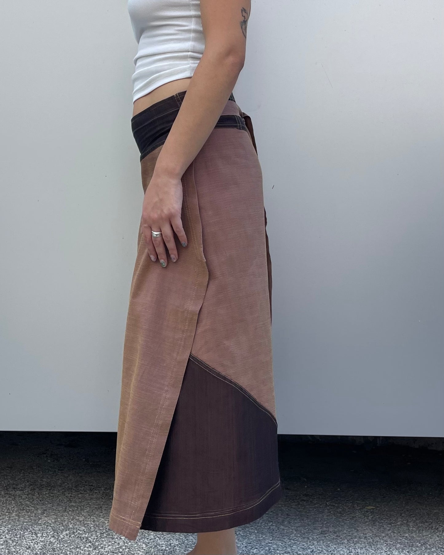 Midi wrap skirt