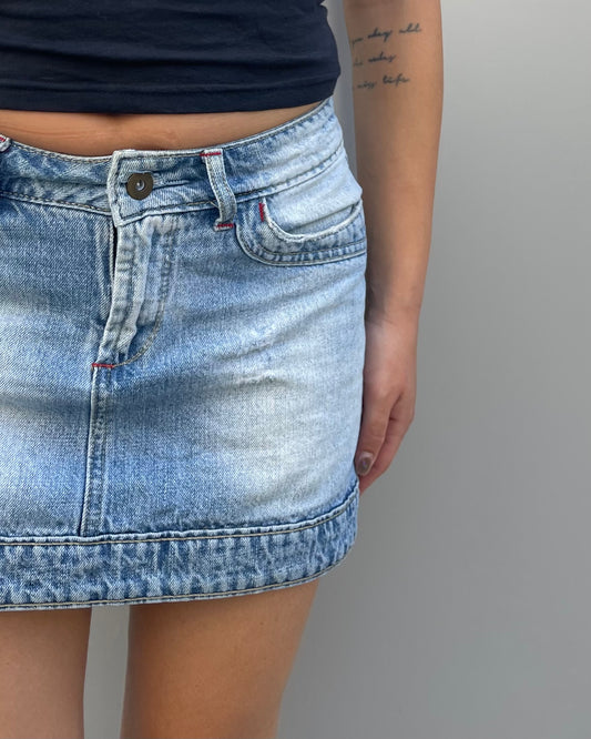 Denim mini skirt