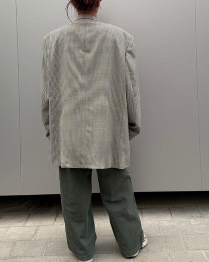 Checked oversized blazer