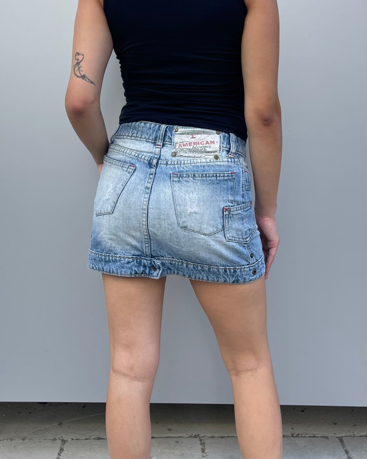 Denim mini skirt
