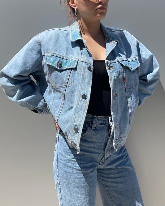 Cropped denim jacket