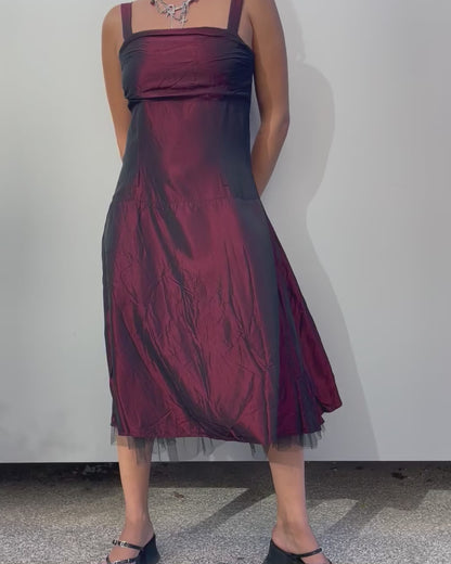 Satin midi dress